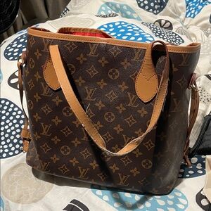 Brown Monogram Tote Bag